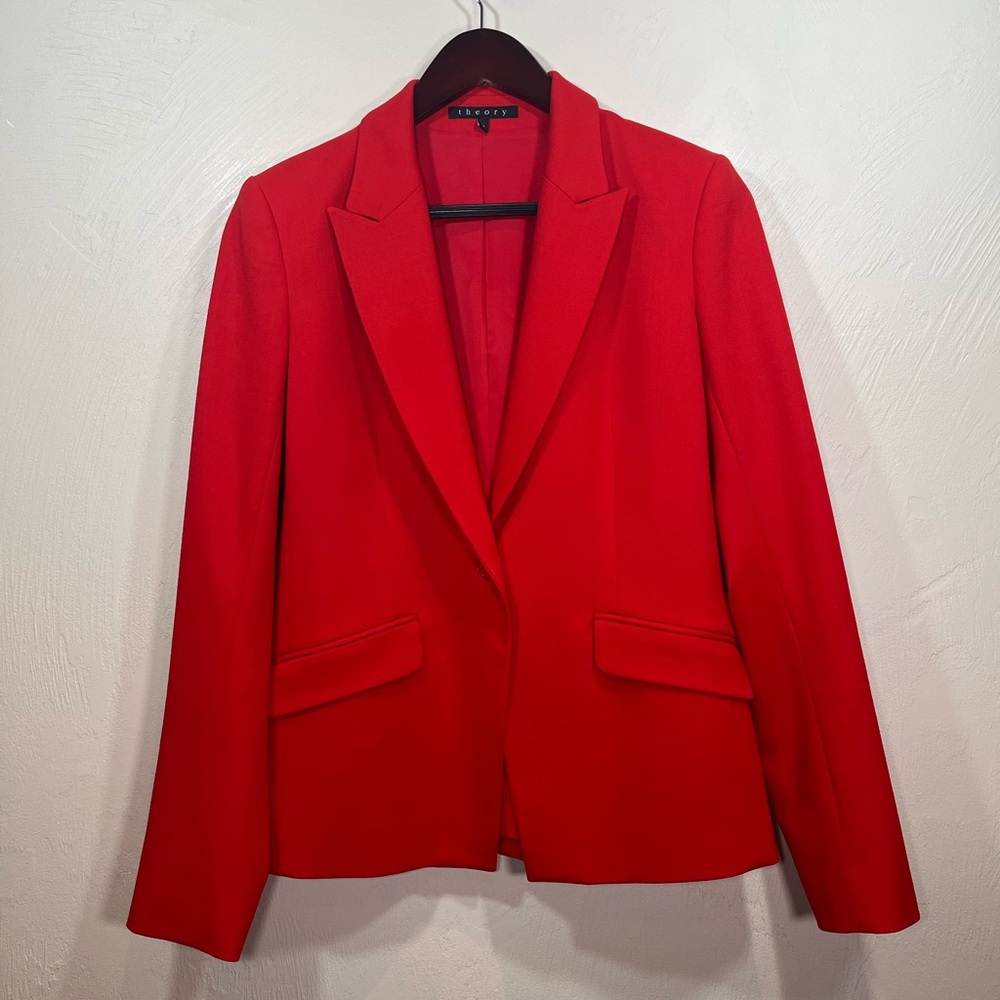 Theory Red Blazer
